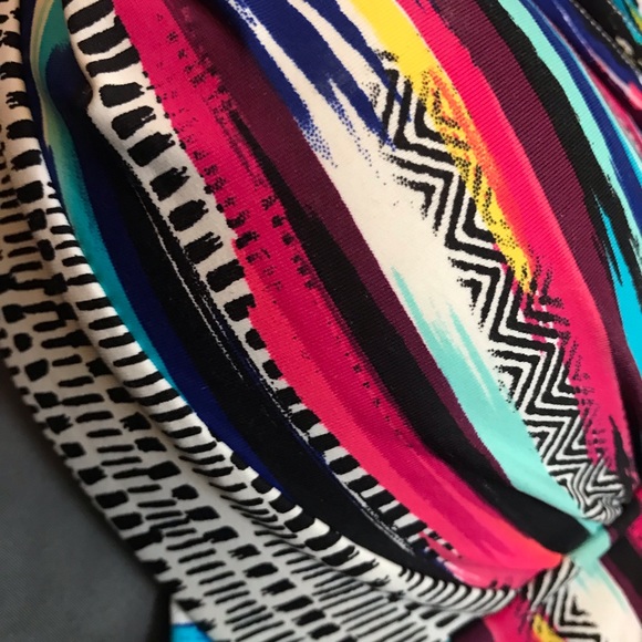 Apt. 9 multi colored striped bikini top - Picture 3 of 4